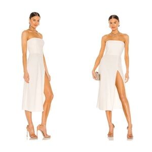 Amanda Uprichard | Mandy Midi Dress in Ivory Size XS